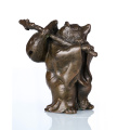 Tier Handwerk Qualität Waschbär Bronze Skulptur Statue Tpal-048